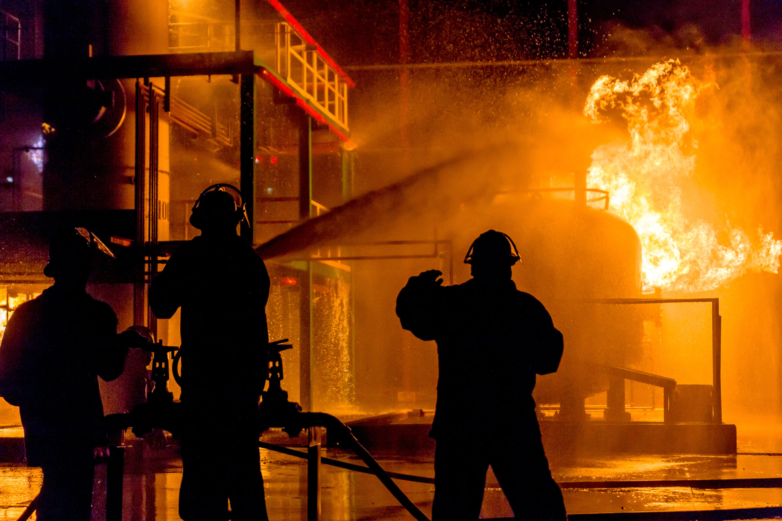 firefighters tackle a blaze that could have been prevented with an appropriate gas detection solution